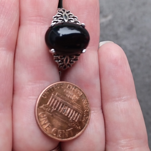 New Sterling Silver Onyx ring size 7 - Picture 6 of 9